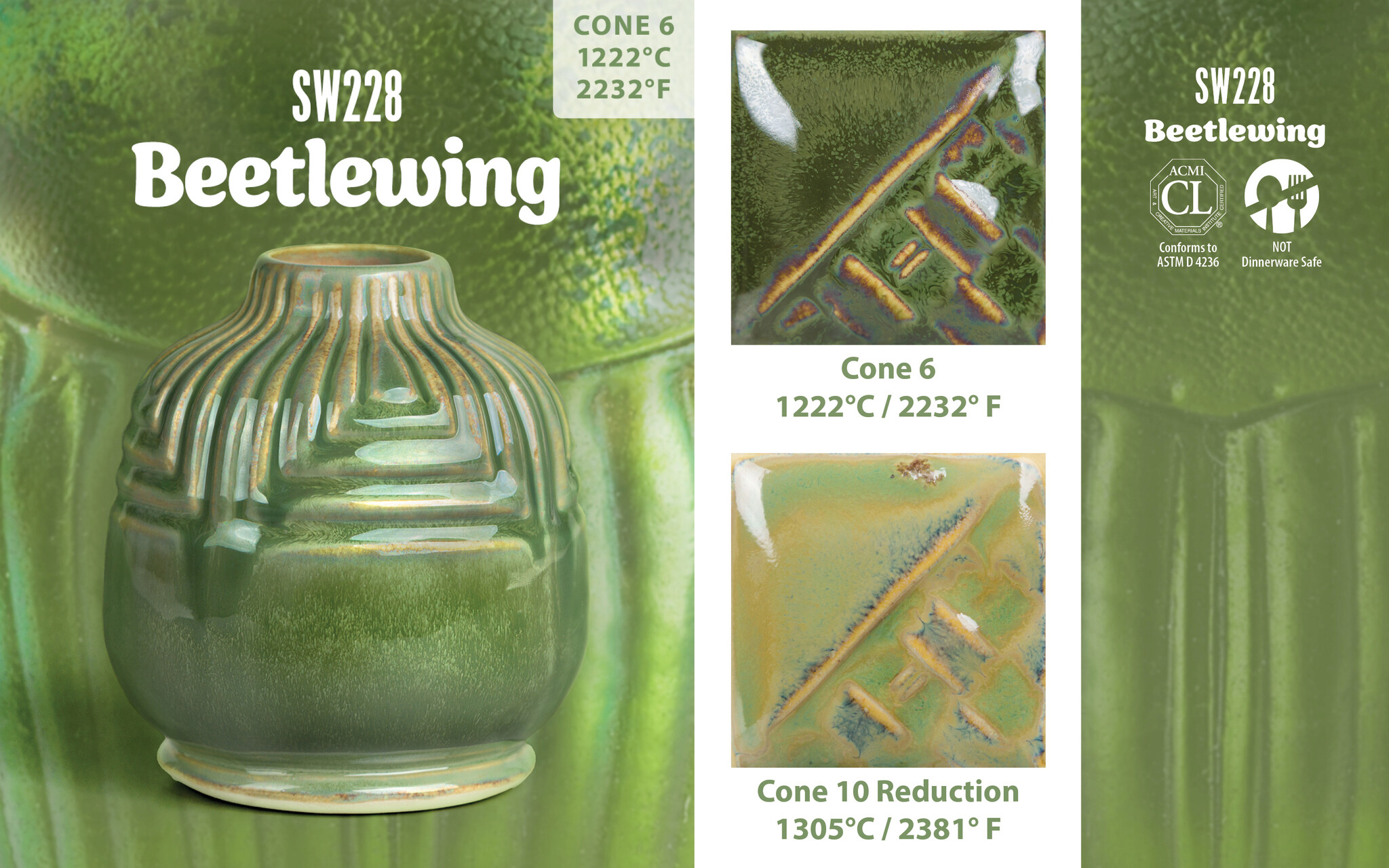 Mayco SW-228 Beetlewing Stoneware Pint