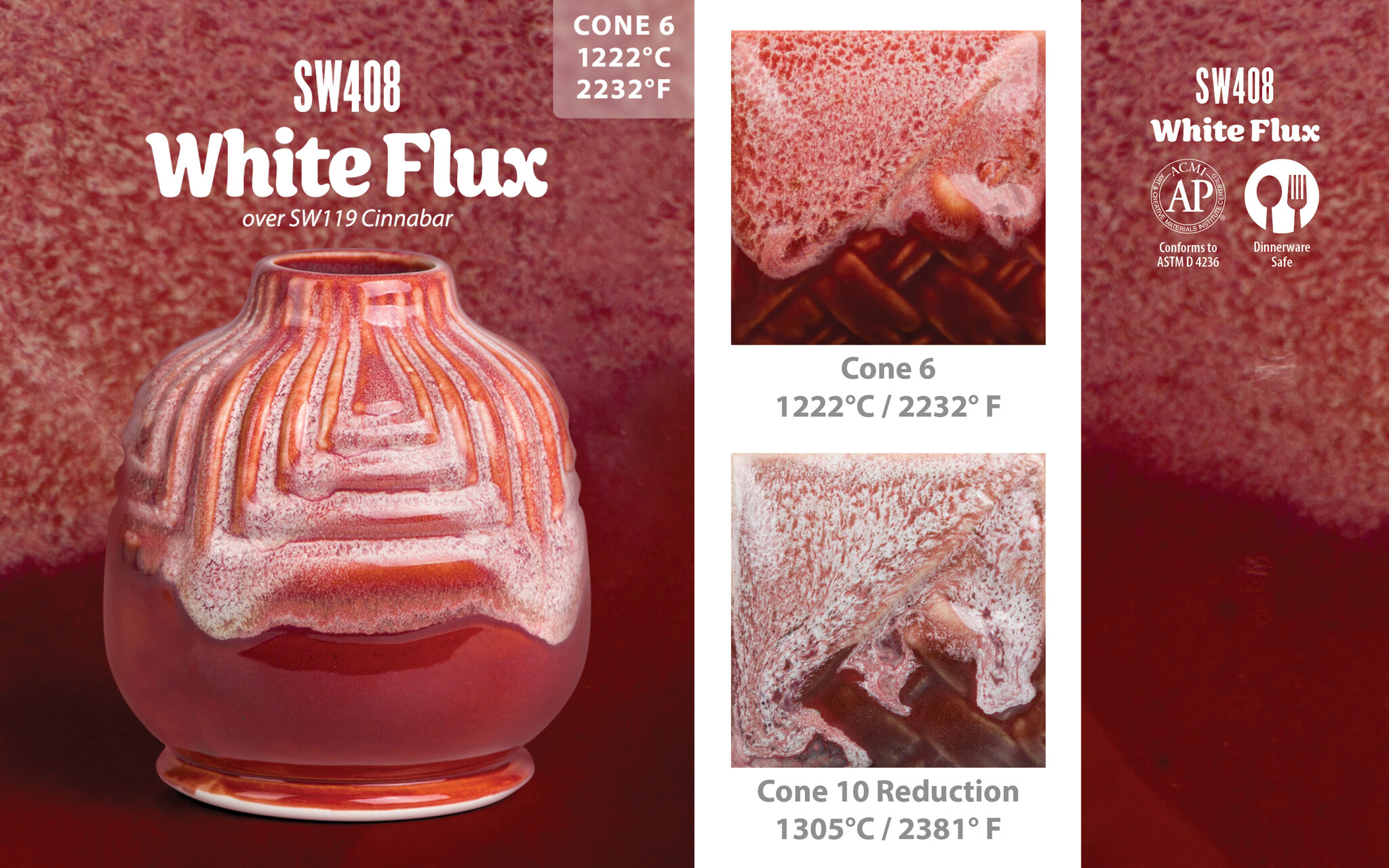 Mayco SW-408 White Flux Stoneware Pint