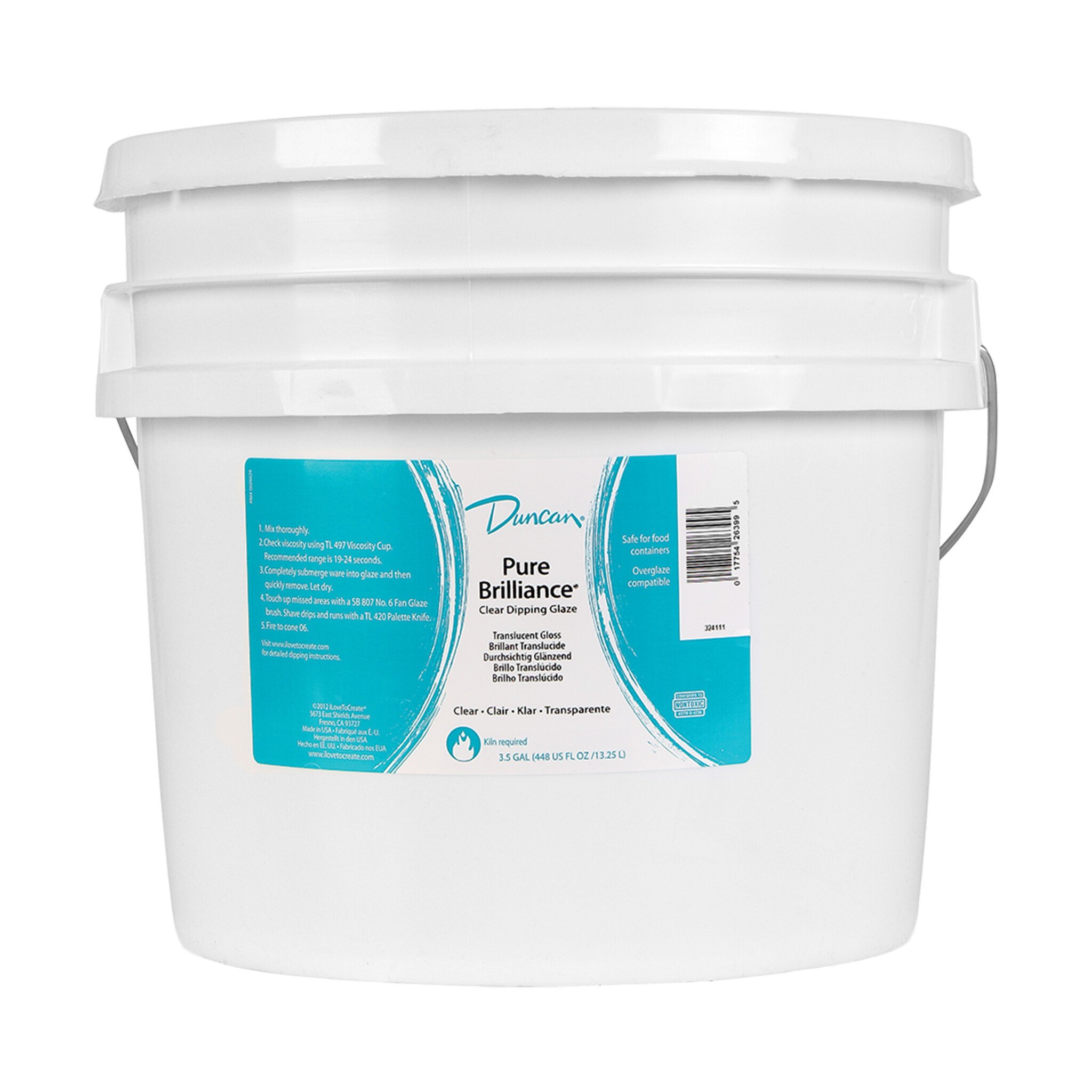 Mayco Pure Brilliance Clear Dipping Glaze - 3 Gallon