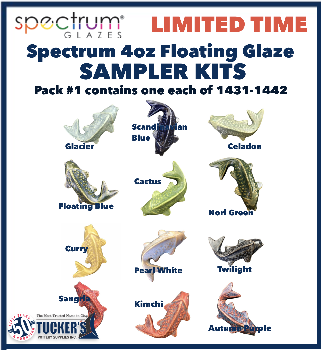 Spectrum Floating Glazes Sample Pack 1