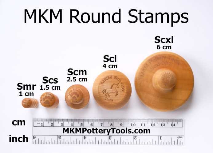 MKM Small Round Stamp (MKM SCS-203) Cluster of Flowers