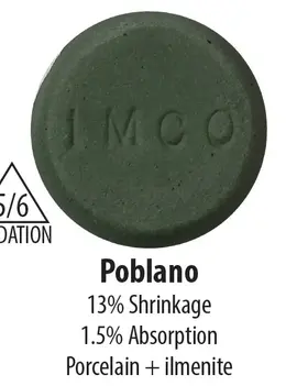 Industrial Minerals Poblano Cone 5/6 Porcelain Clay 20lb Bag