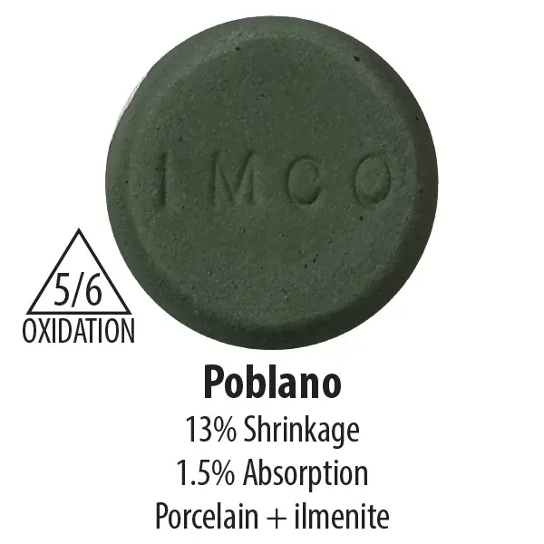 Industrial Minerals Poblano Cone 5/6 Porcelain Clay 20lb Bag