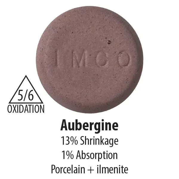 Industrial Minerals Aubergine Cone 5/6 Porcelain Clay 20lb Bag