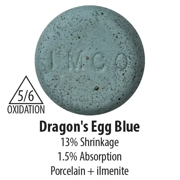Industrial Minerals Dragon's Egg Blue Cone 5/6 Porcelain Clay 20lb Bag