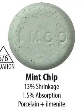 Industrial Minerals Mint Chip Cone 5/6 Porcelain Clay 20lb Bag