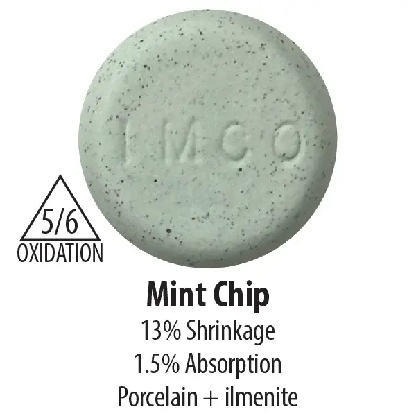 Industrial Minerals Mint Chip Cone 5/6 Porcelain Clay 20lb Bag