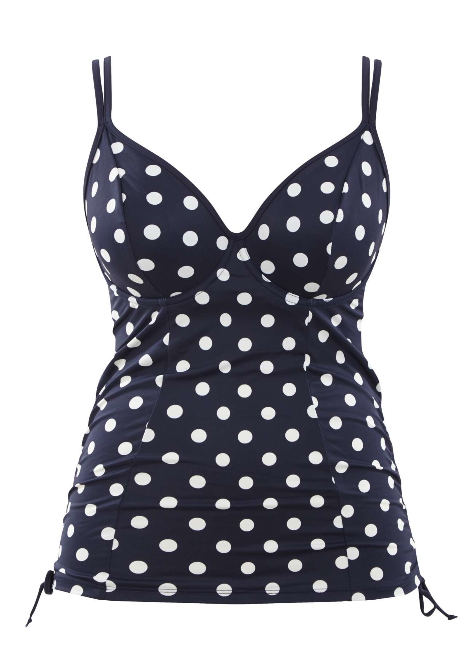 Panache Anya Riva Spot Tankini - Navy/Vanilla