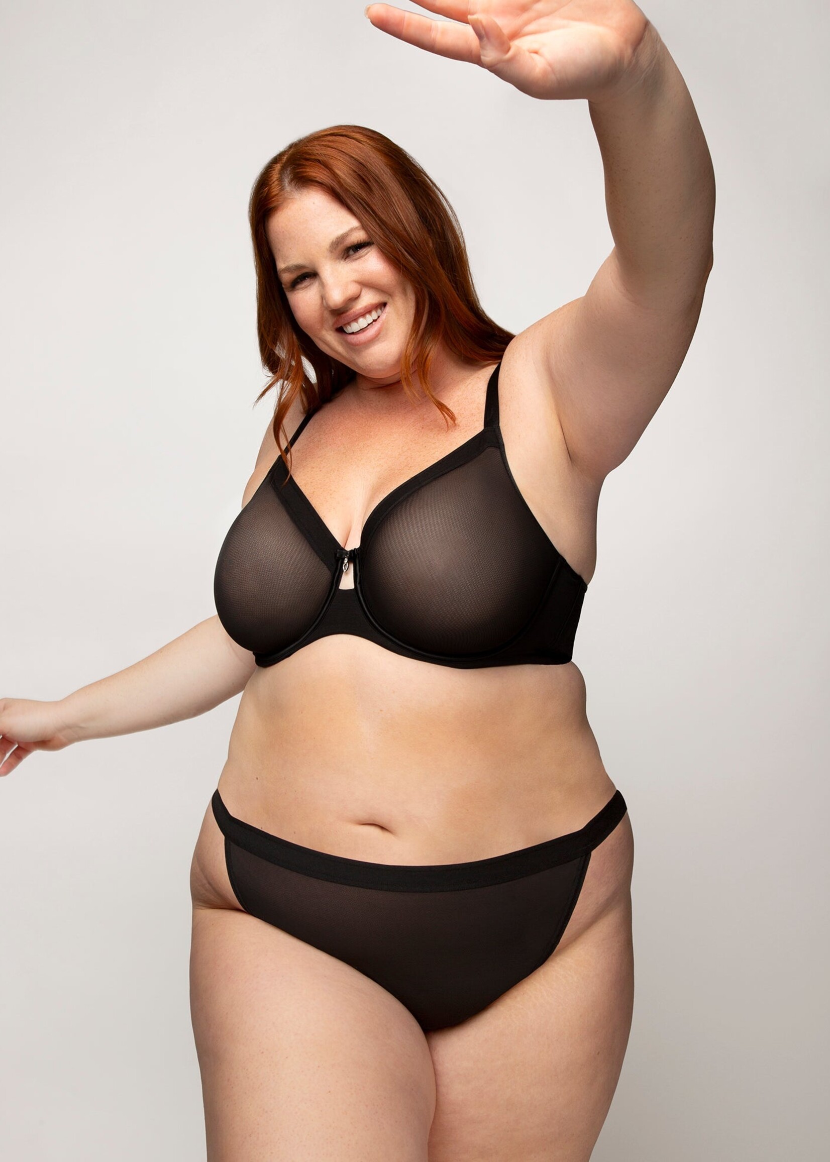 Curvy Couture Sheer Mesh Full Cup Bra