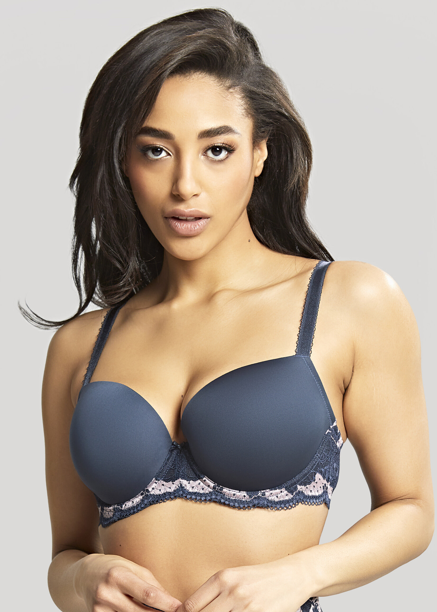 Panache Clara Moulded Bra - Navy/Pearl