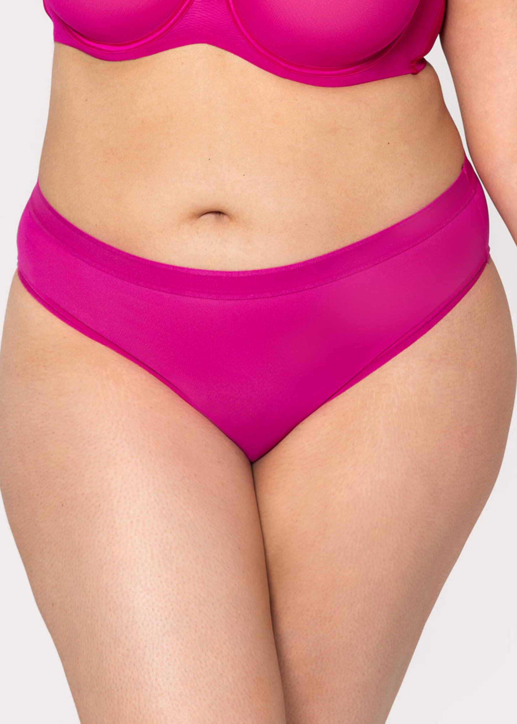 Curvy Couture Sheer Mesh High Cut Panty
