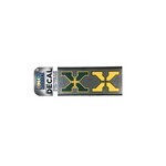 Color Shock Auto Decal - Green and Gold X Duo 1.5" x 2"