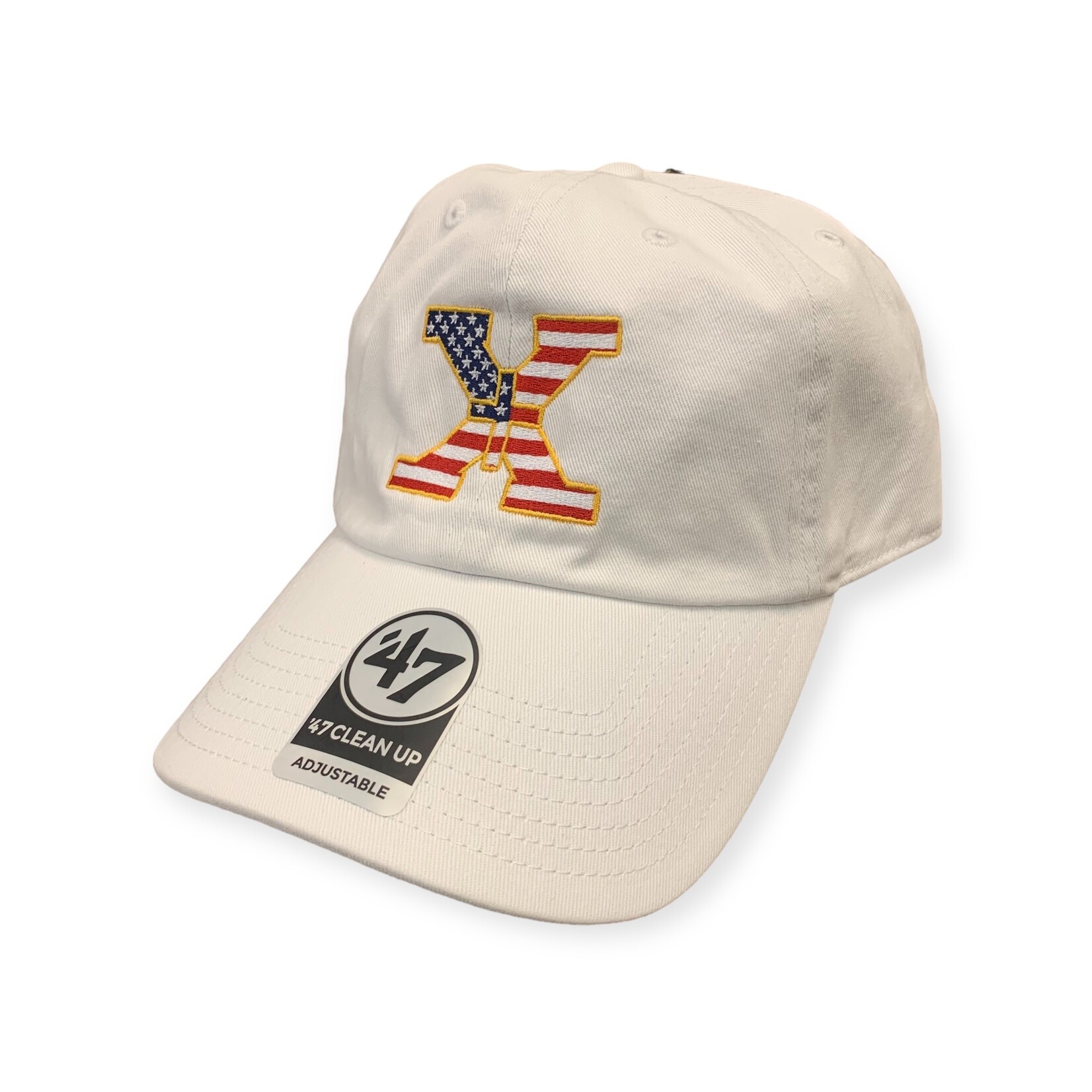 '47 White Patriotic X Hat
