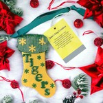 Clay Ornament - Stocking, Tigers