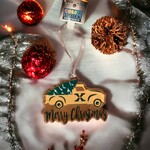 Acrylic Truck Over Merry Christmas Ornament