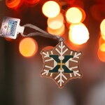 Acrylic Snow Flake with X Ornament
