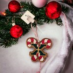 Acrylic Candy Cane with X Ornament