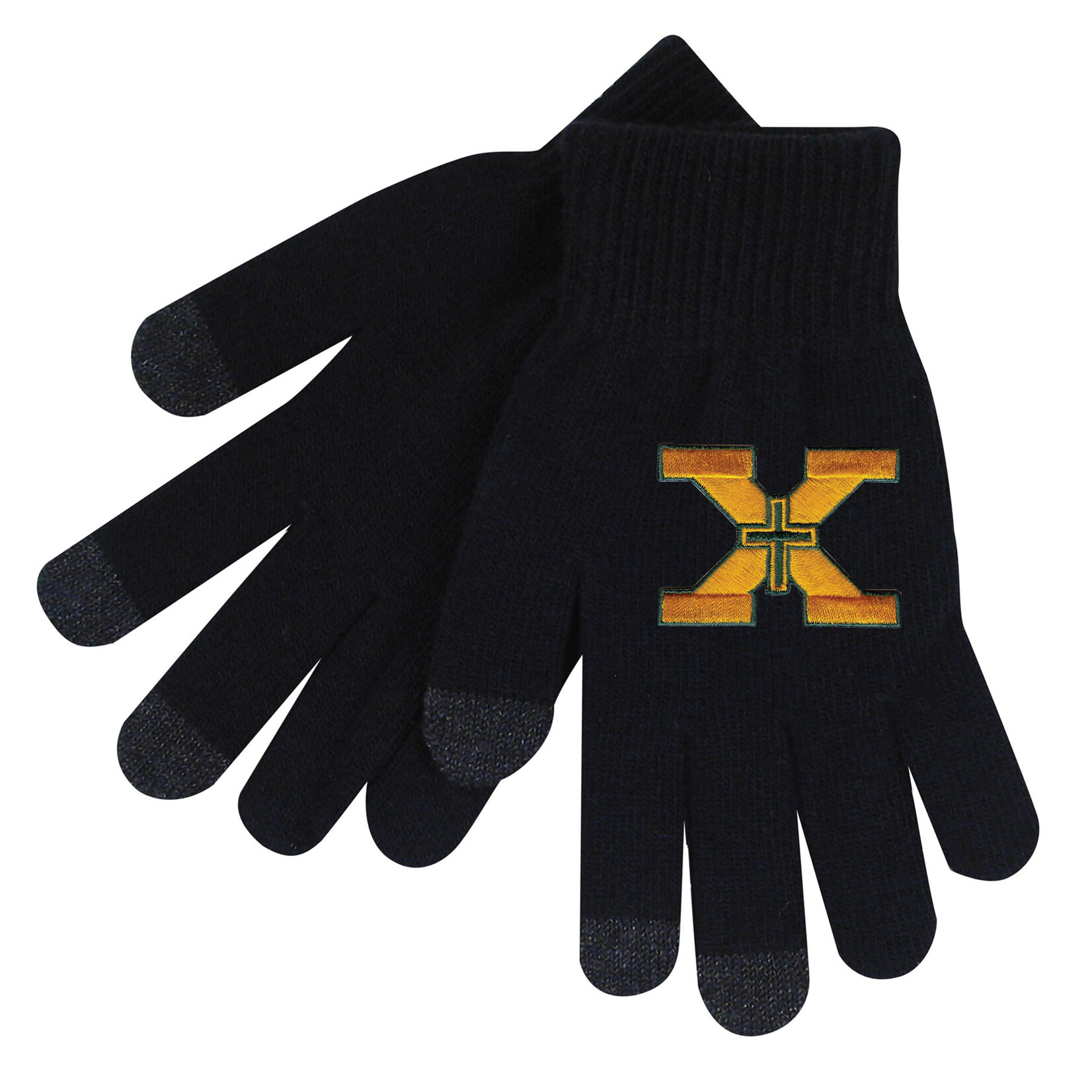 Knit texting gloves Black