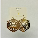 Metal Tiger Head Earrings