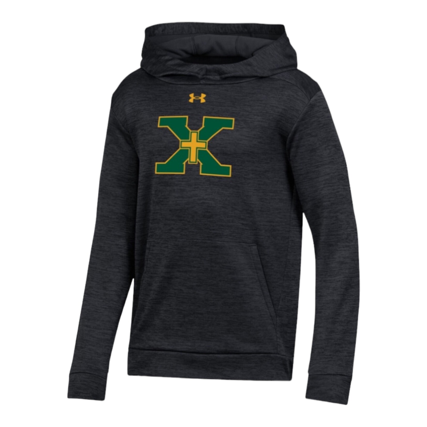 Youth Hood UA Black Twist Fleece