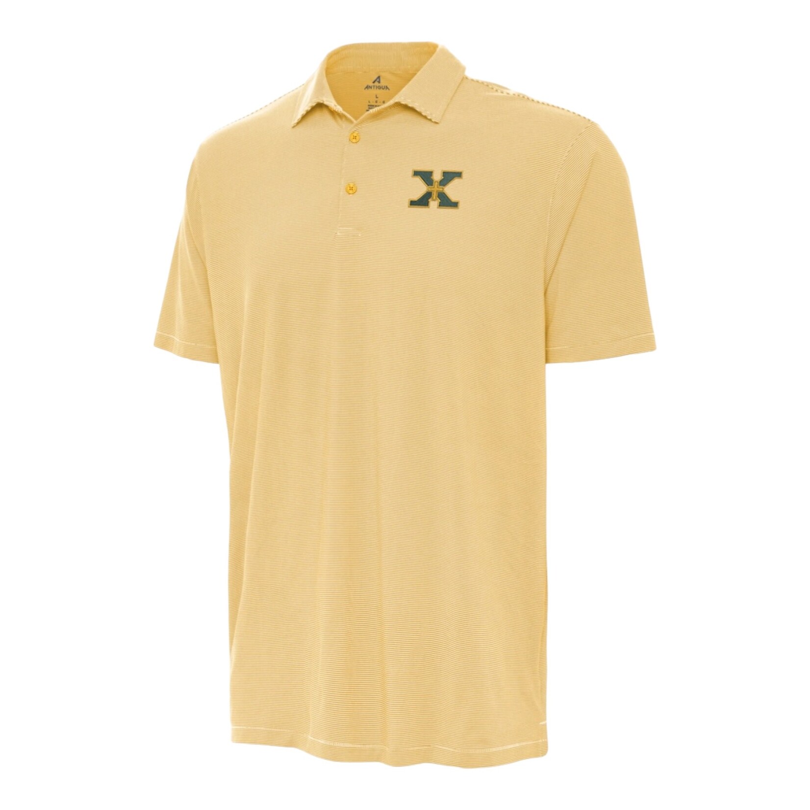 Polo Antigua Gold/White Micro Stripe
