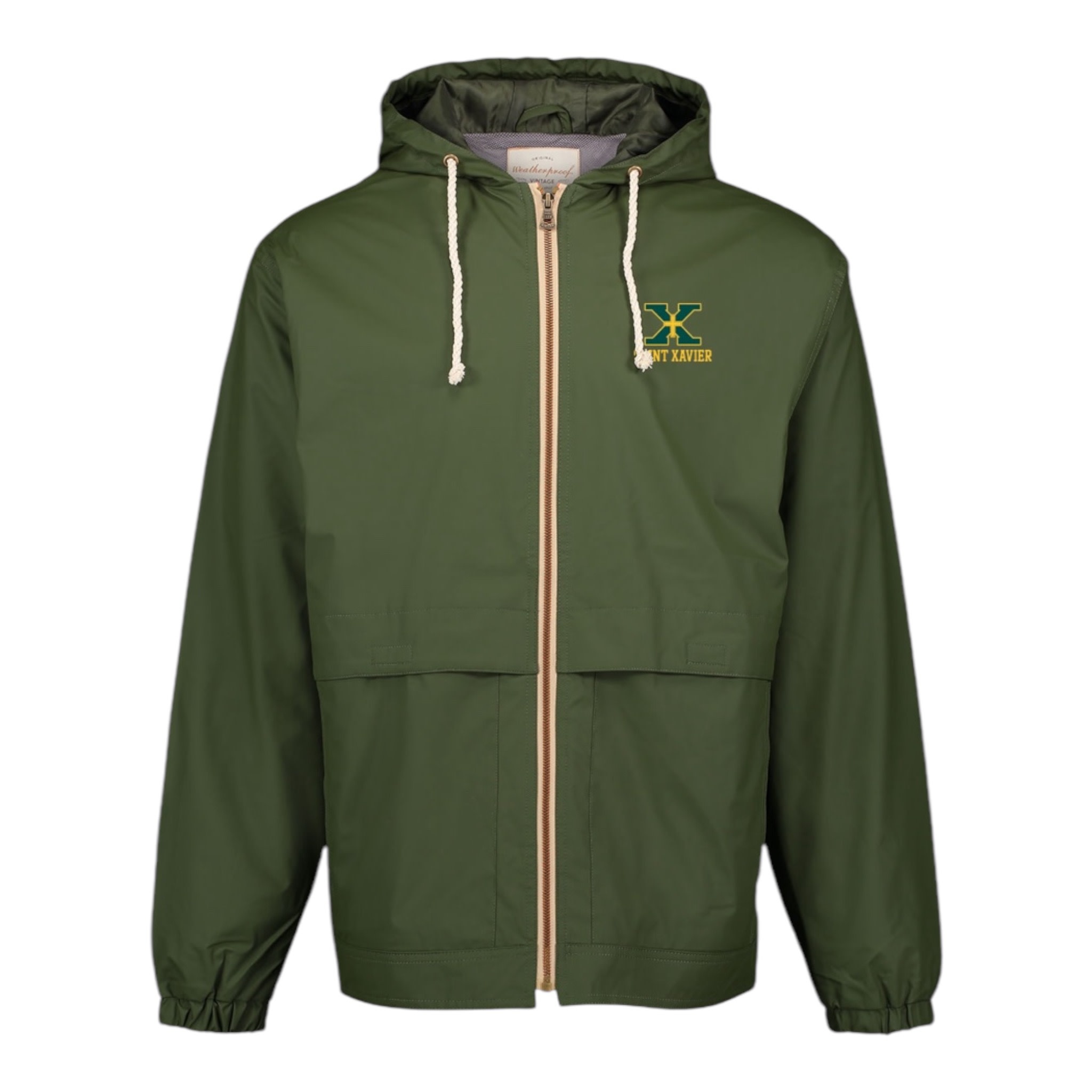【美品：希少XL】Bristol 3LAYER RAIN JACKET Rain Jacket WP Vintage Bronze Green - Saint Xavier High School