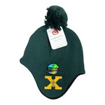 Toddler Green Earflap Pom Toboggan