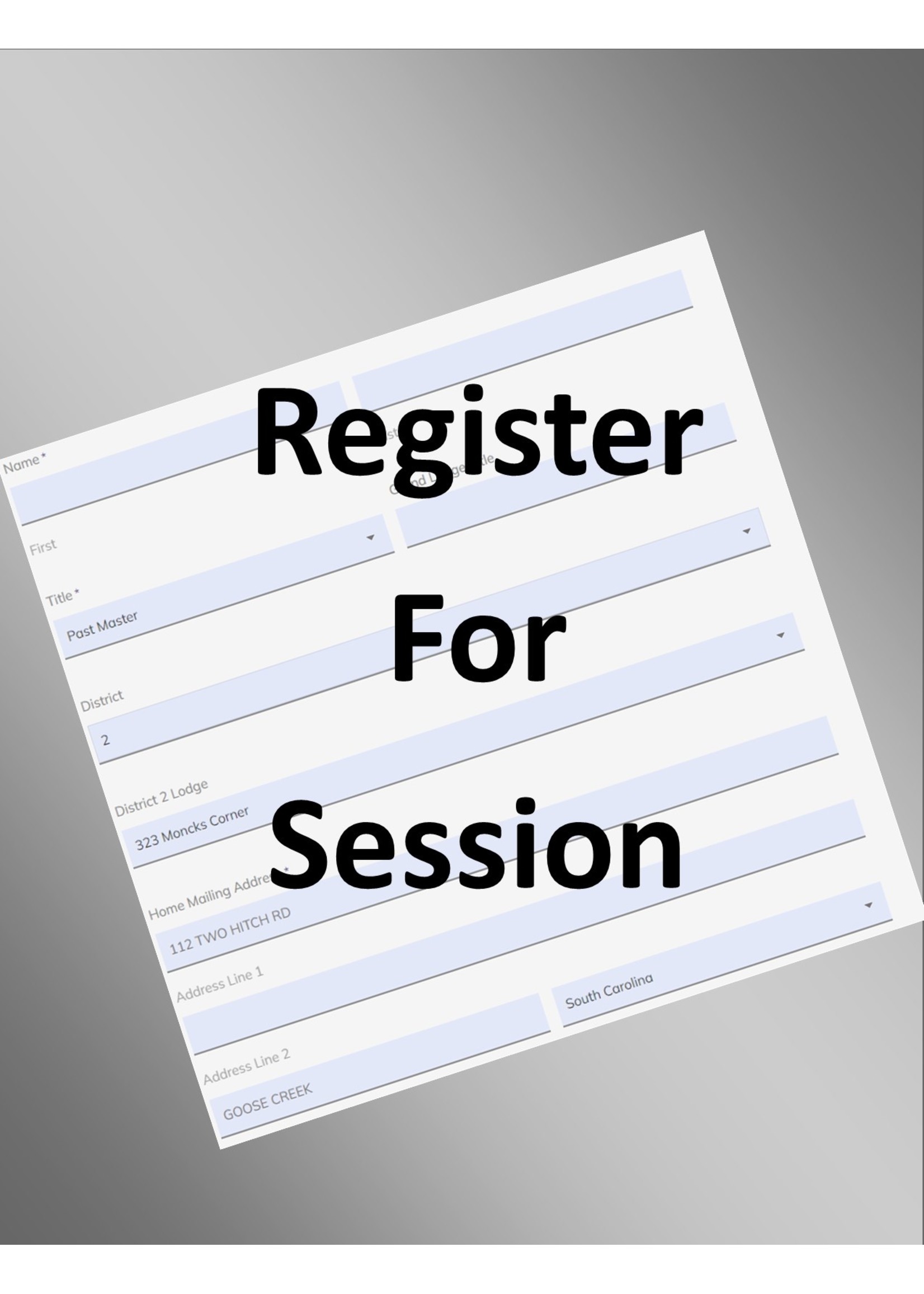 Registration - Grand Lodge