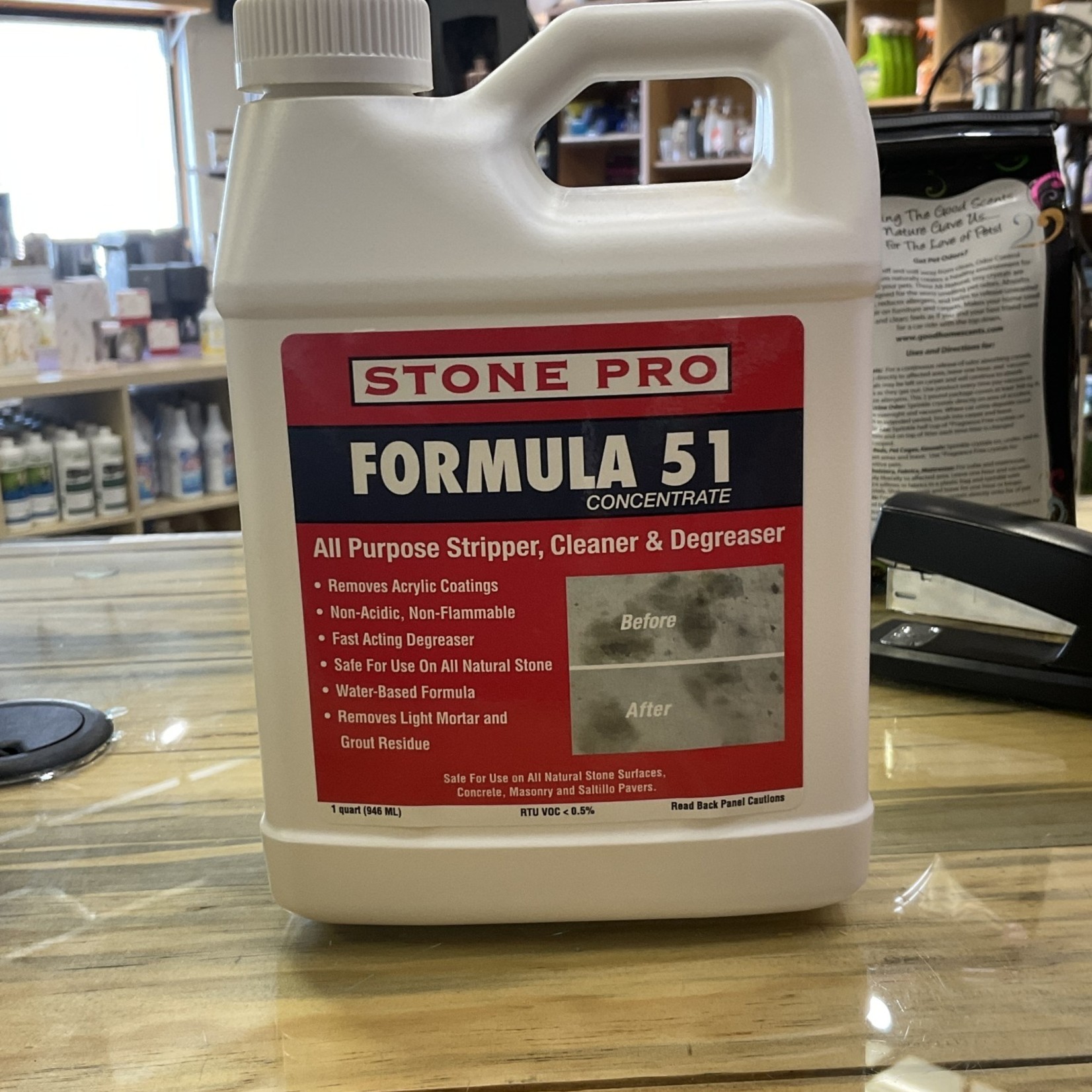 Stone Pro Formula 51 Concentrate All Purpose Stripper, Cleaner & Degreaser 1 Quart