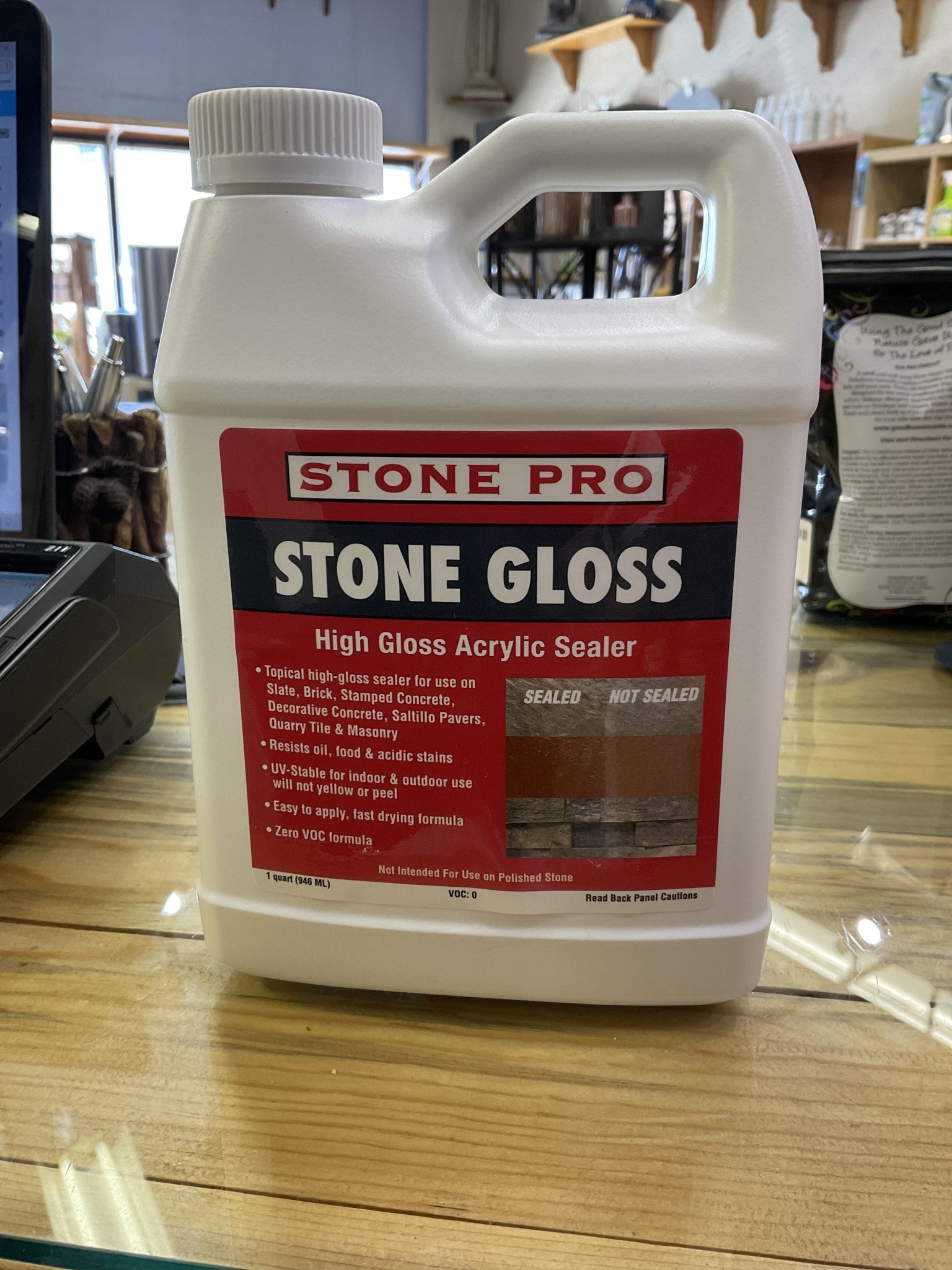Stone Pro Stone Gloss High Gloss Acrylic Sealer 1 Quart Ripleys Vacuum Center