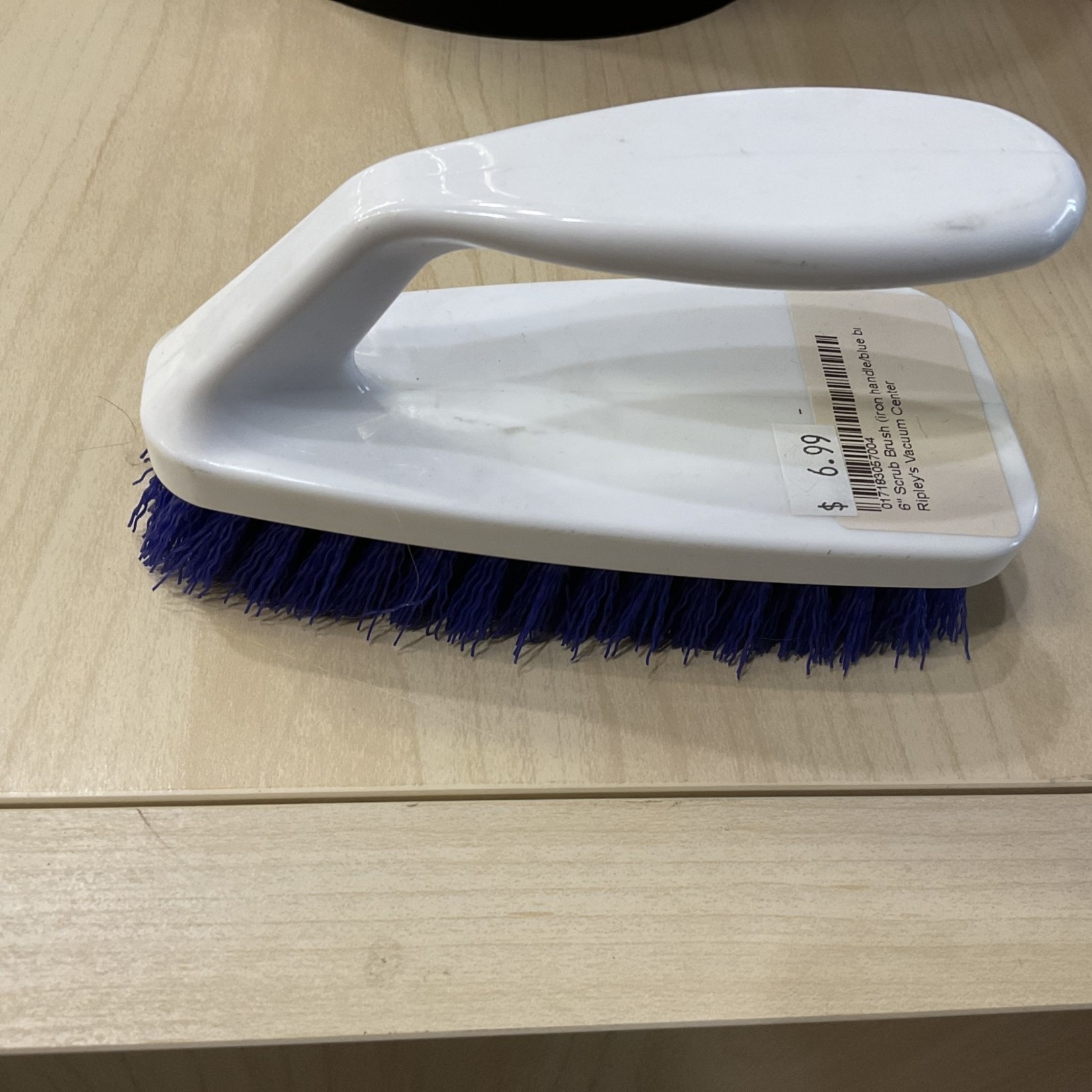 6” scrub Brush (iron handle/blue brush)