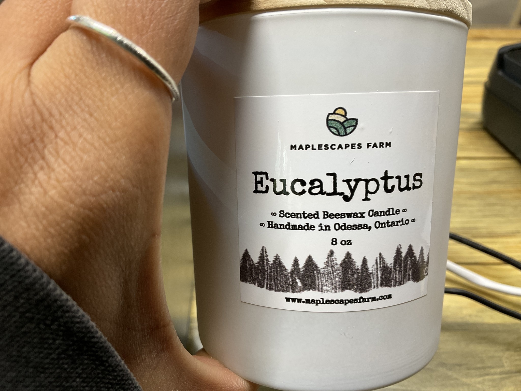 Beeswax candle eucalyptus Ripleys Vacuum Center