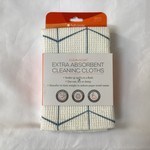 Full Circle Full circle Clean Again Extra Absorbent Cleaning Cloths Pack of 2 Blue Lines
