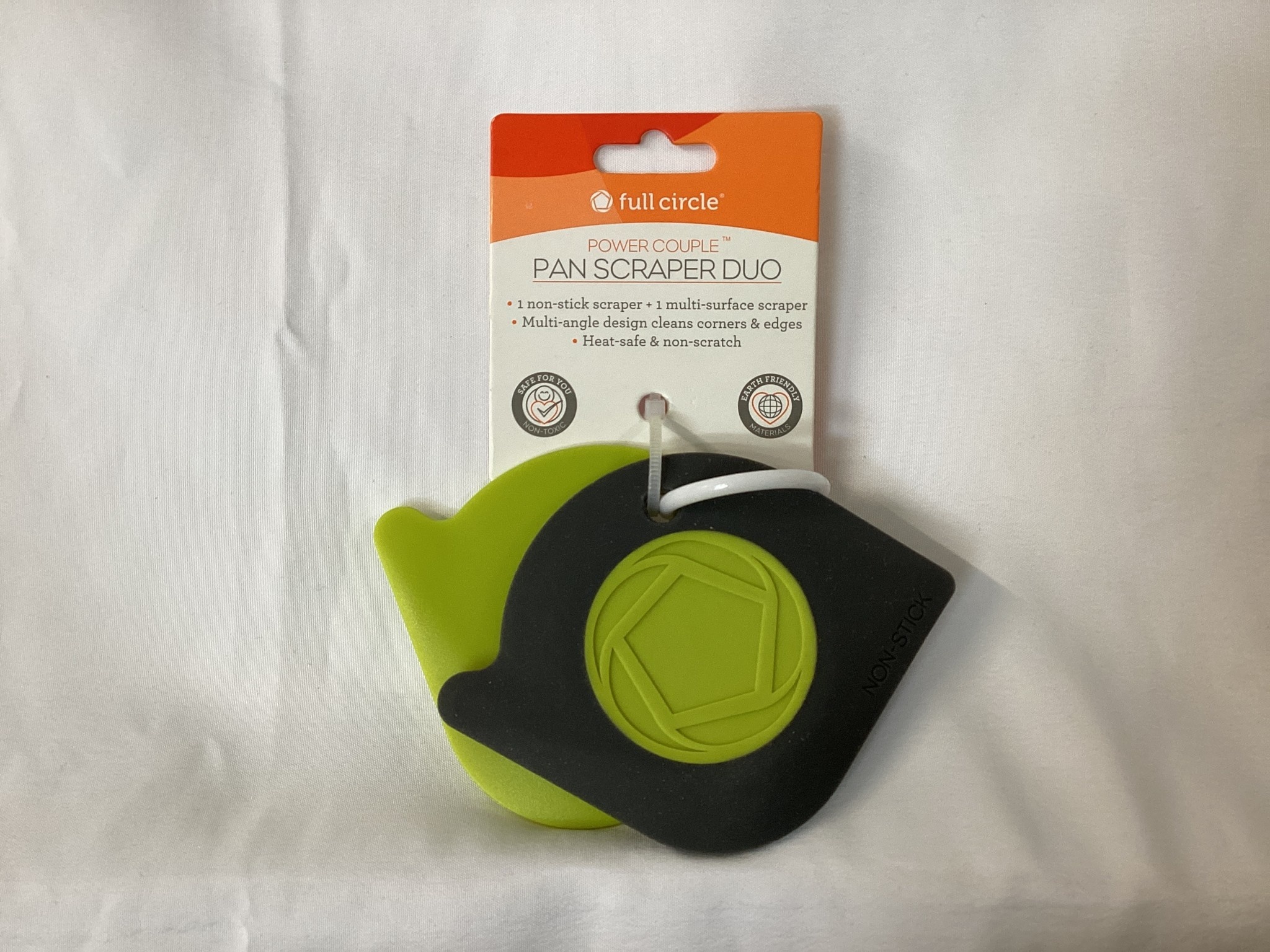 Full Circle Full circle Power Couple Pan Scraper Duo, gray and green