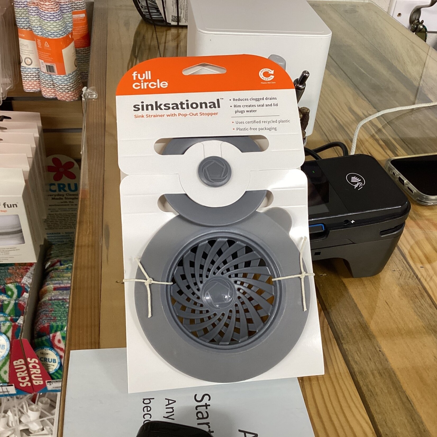 Full Circle Full circle Sinksational Sink Strainer With Pop Out Stopper