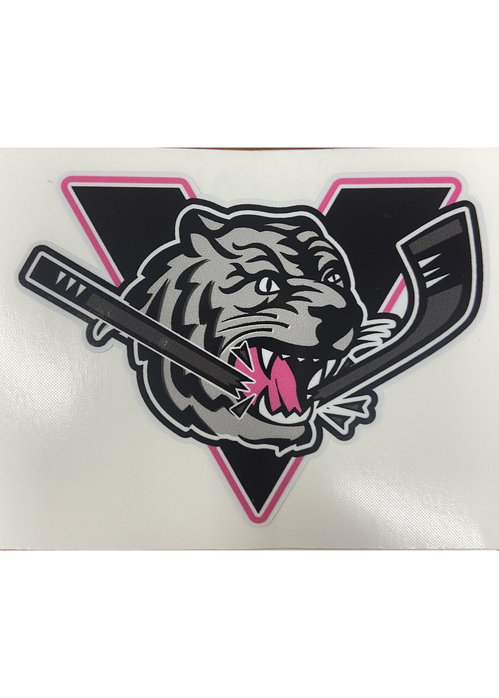 Autocollant Tigres Rose 2.5 X3.25