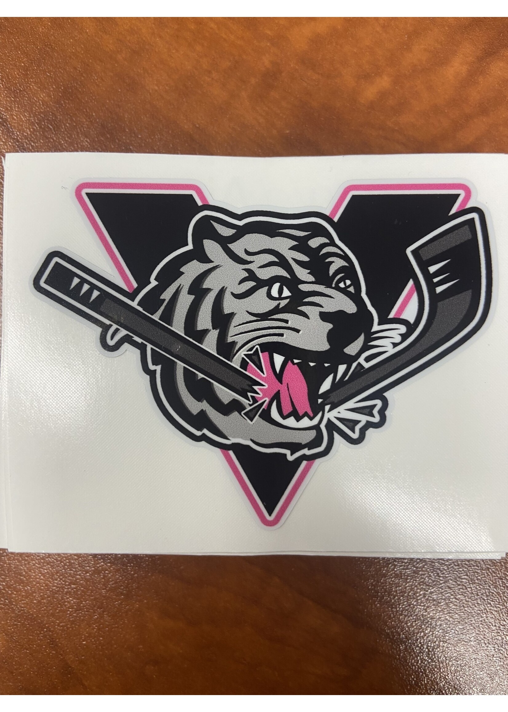 Autocollant Tigres Rose 2.5 X3.25