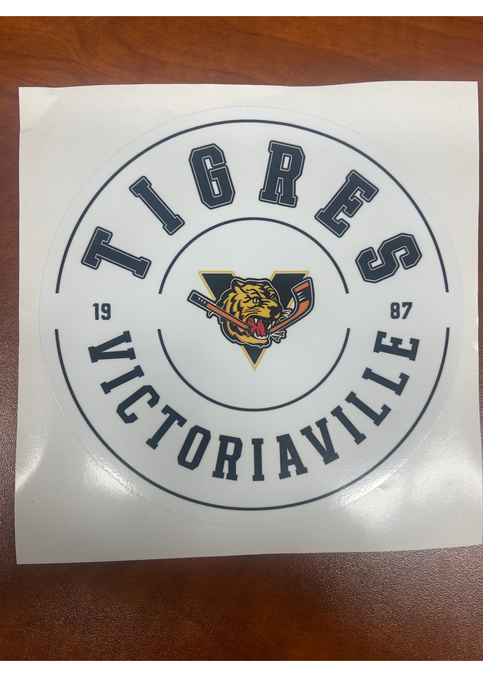 Autocollant format rond blanc