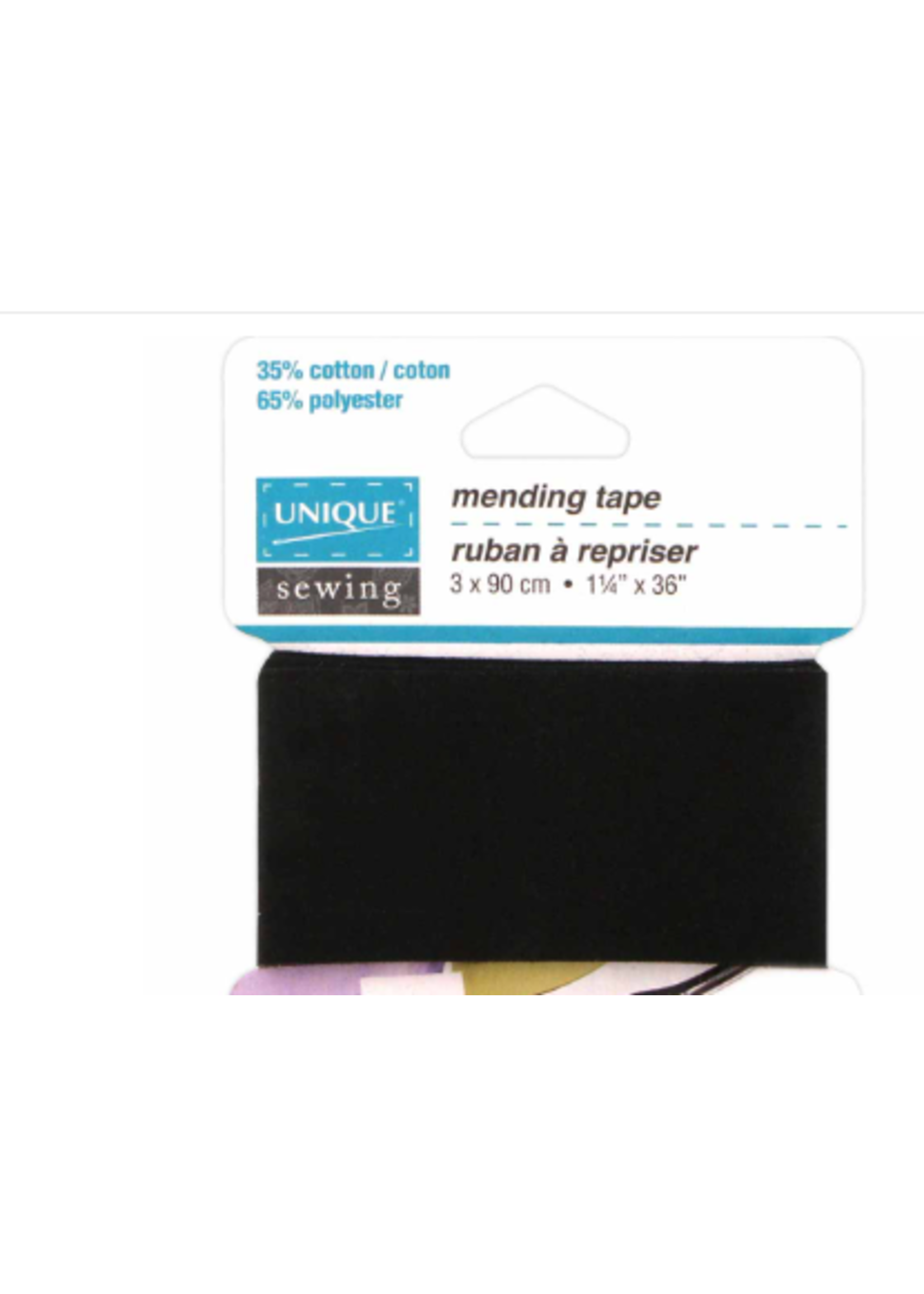 Unique UNIQUE SEWING Mending Tape Black - 3.2cm x 0.9m (11⁄4 ″ x 36″)