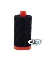 Aurifil Aurifil Mako - Cotton Thread - Solid - 50wt - 1300m/1422yds - Black #2692