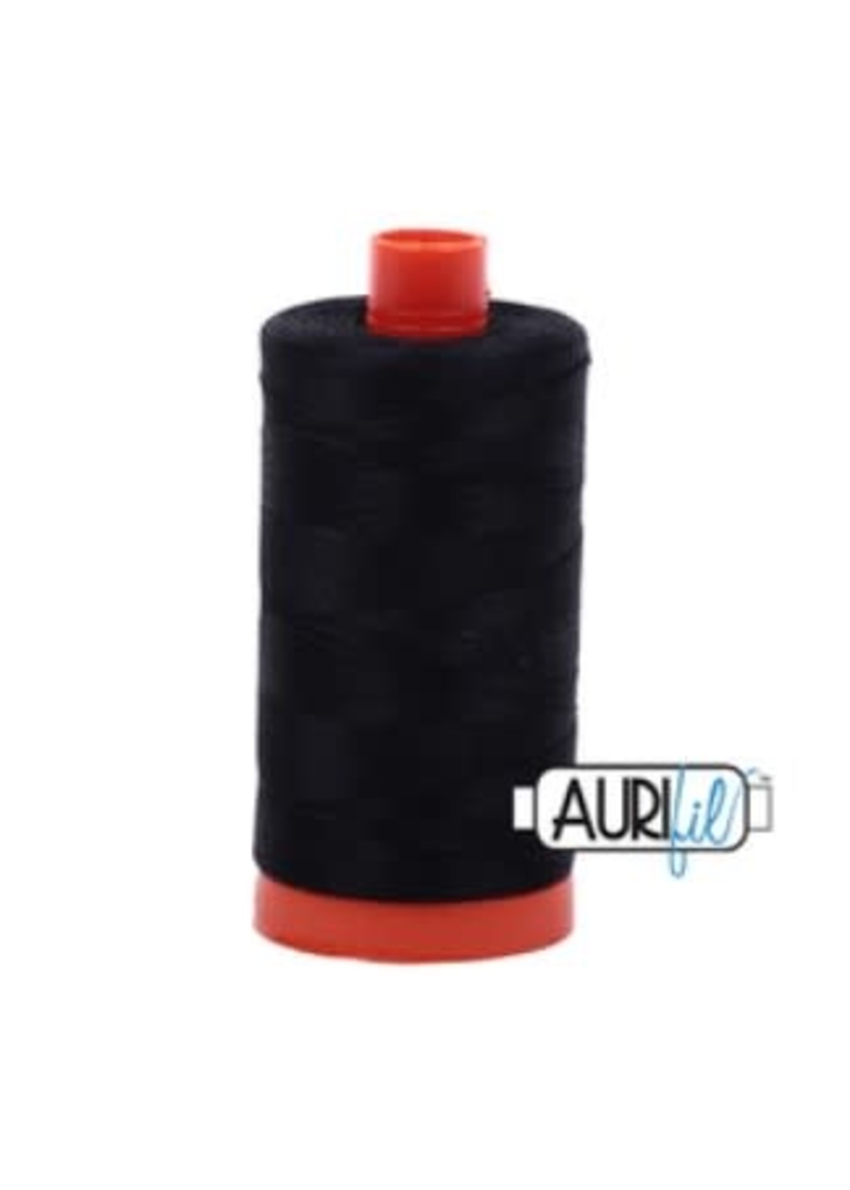 Aurifil Aurifil Mako - Cotton Thread - Solid - 50wt - 1300m/1422yds - Black #2692