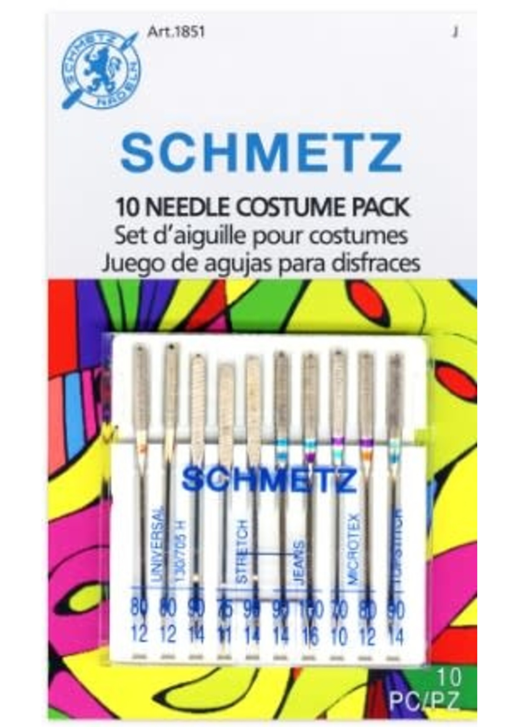 Schmetz Needles Schmetz Needles - Costume - Assorted (75/11, 80/12 & 90/14) - 10 Pack
