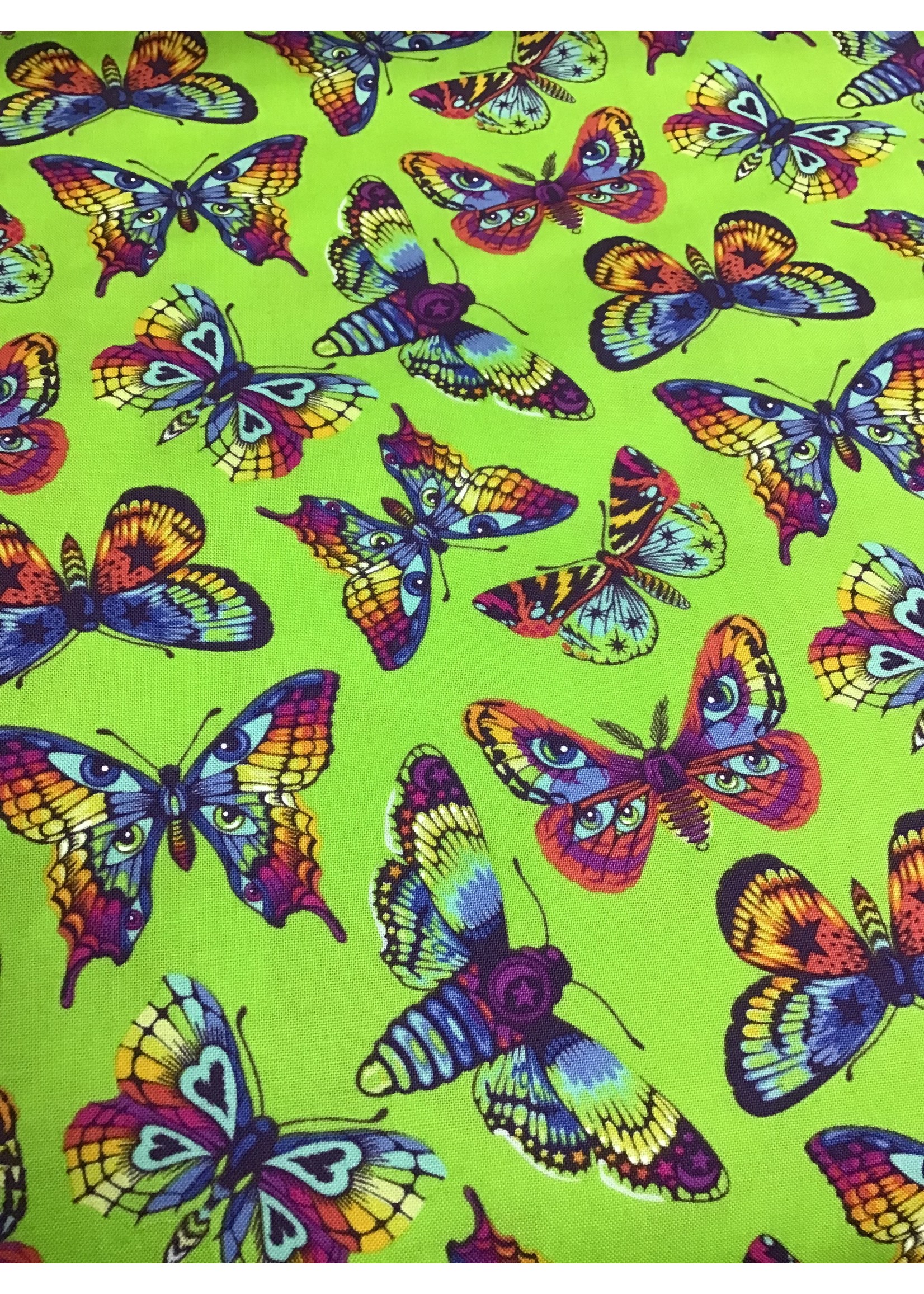 Tula Pink Butterfly Kisses - Avocado - Daydreamer  "per 1/2 mtr"