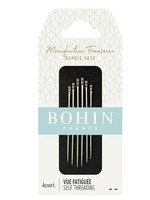 Bohin Bohin Easy Self Threading Needles, Assorted Sizes, 6pc.