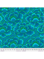 Kaffe Fassett Backing Fabric - Tonal Floral Wide Back - Turquoise  Per 1/2 meter