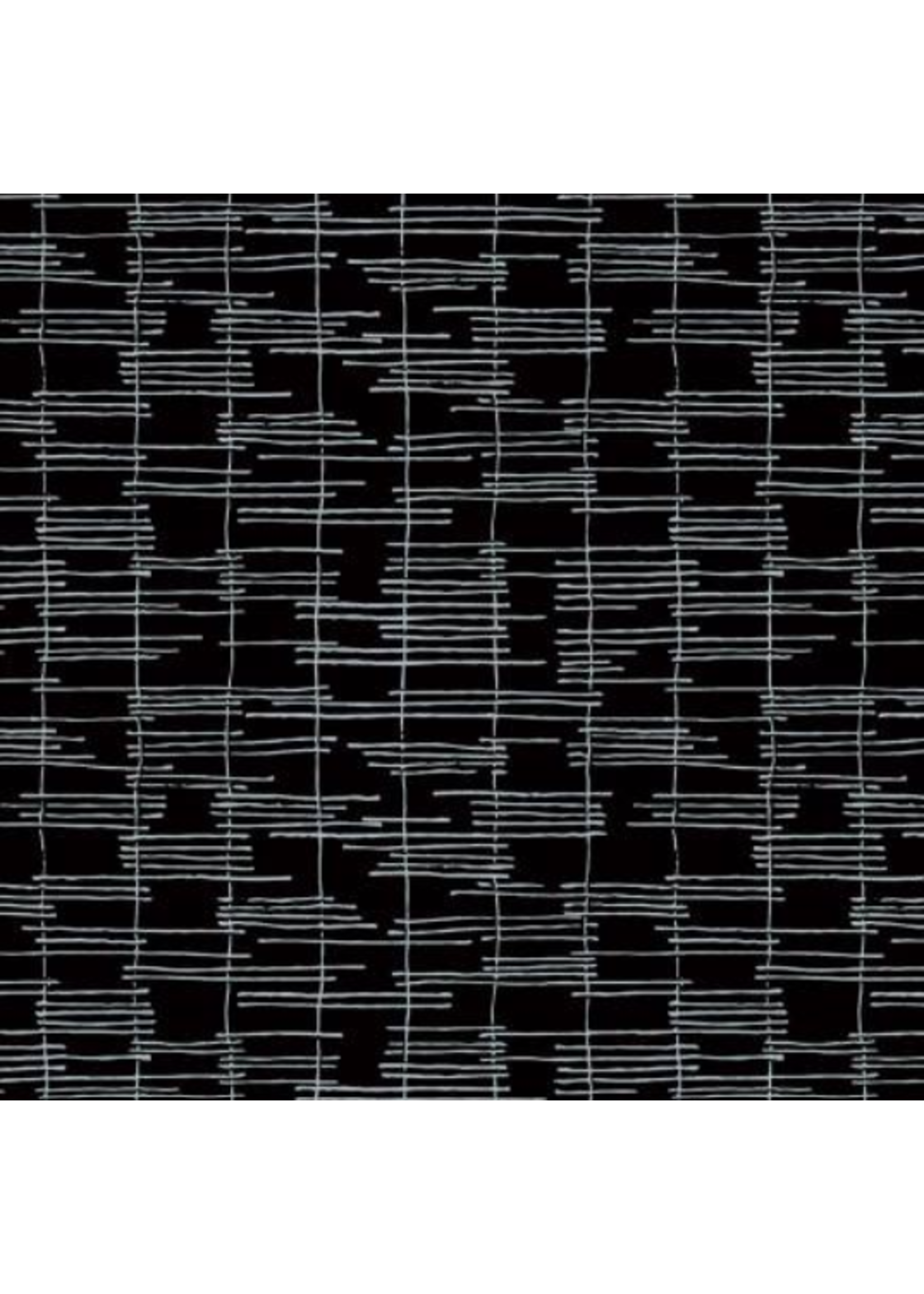 Windham Fabrics Maker's Collage - Black Trellis- Per 1/2 Meter