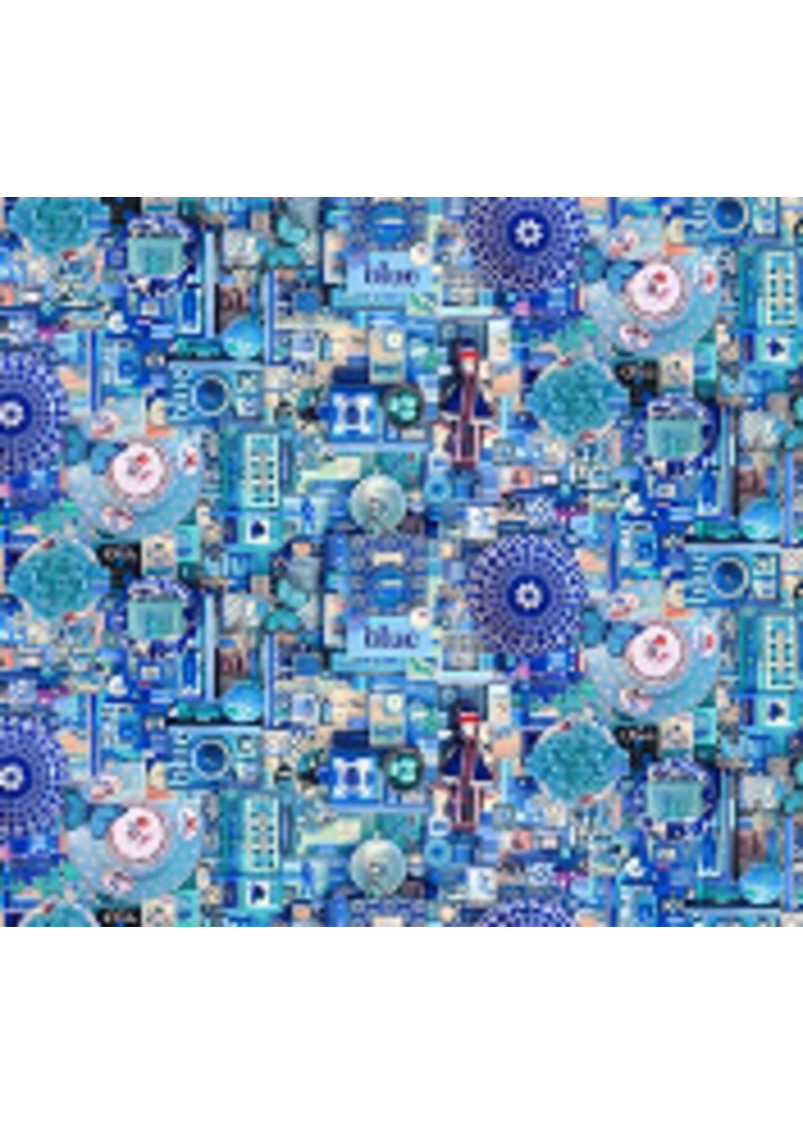 Color Collage 2 - Blue- Per 1/2 meter