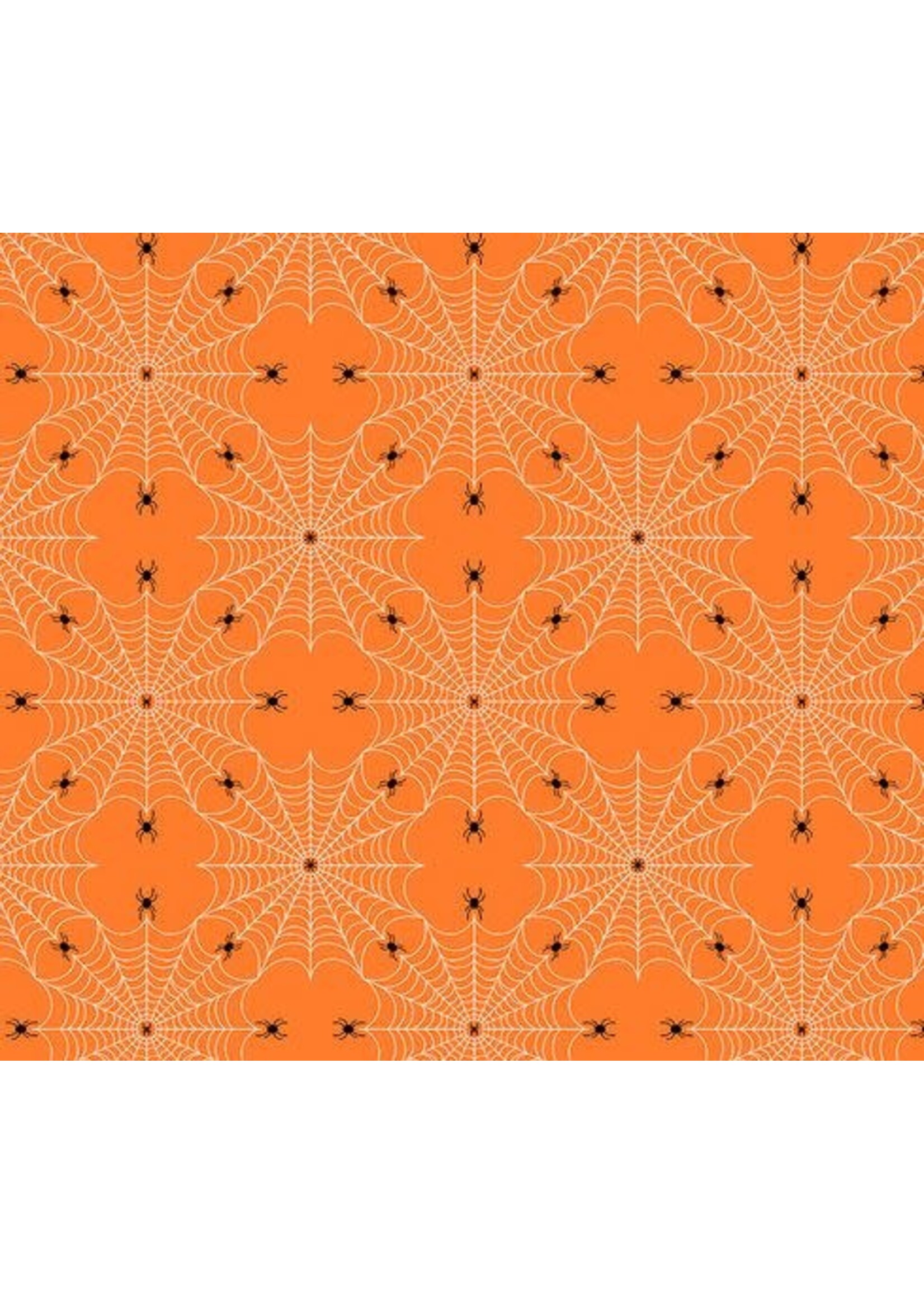 FreeSpirit Fabrics Spiderweb- Orange - Per 1/2 mtr
