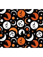 FreeSpirit Fabrics Howl at the moon- Black