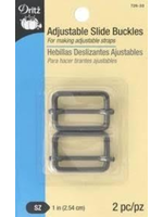 Dritz Adjustable Slide Buckles, Size 1”, 2 count